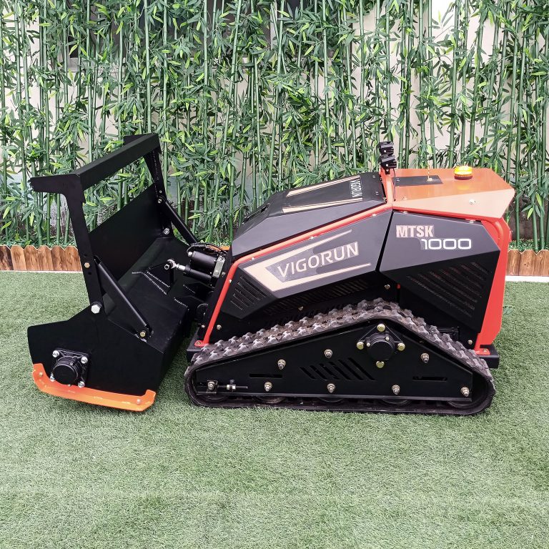 unmanned track-mounted overgrown land lawn cutter China manufacturer factory